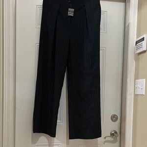 Free People Tyler Trousers Black Pinstriped XS NWOT